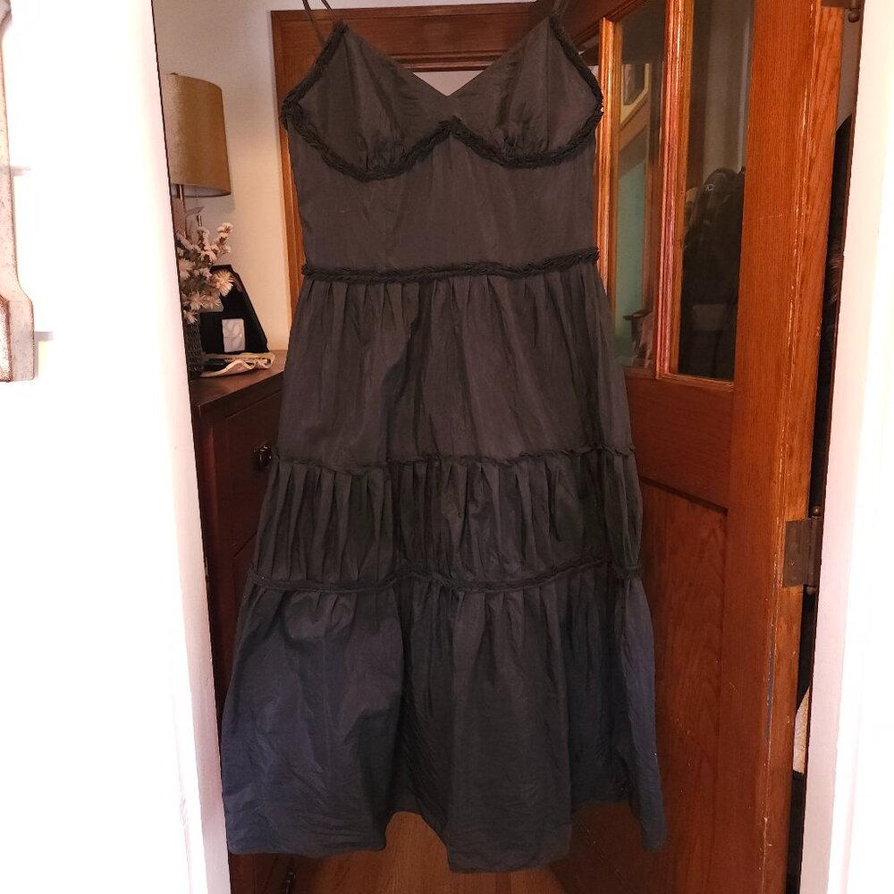 Ann Taylor Loft Sun Dress - Black - Size 8